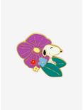 Loungefly Peanuts Snoopy Purple Blossom Enamel Pin — BoxLunch Exclusive, , hi-res