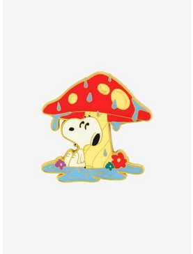 Loungefly Peanuts Snoopy Rainy Mushroom Enamel Pin — BoxLunch Exclusive, , hi-res