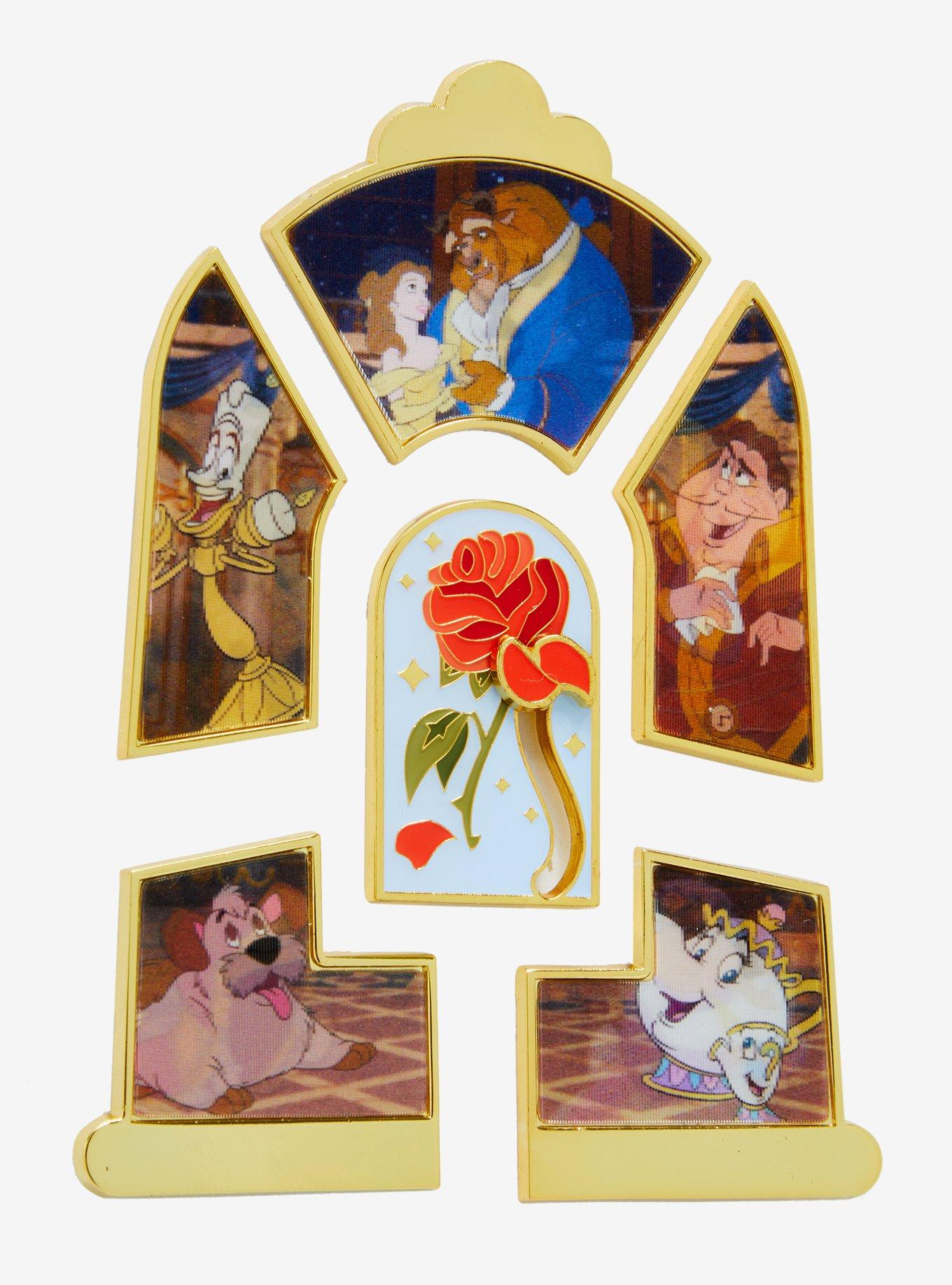 Loungefly Disney Beauty and The Beast Lenticular Portraits Blind Box Pin, , hi-res