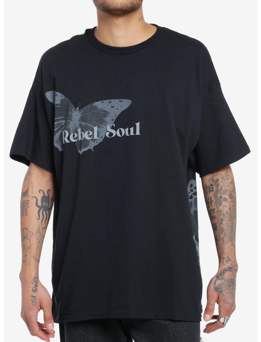 Social Collision® Rebel Soul Oversized T-Shirt, GREY, hi-res