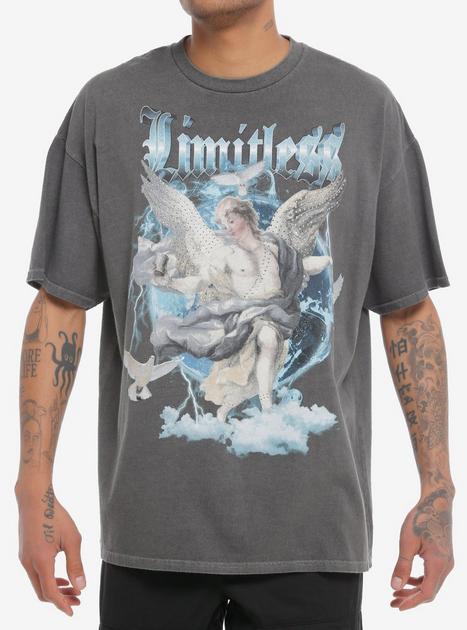 ★ILLIGO★ [29CM Exclusive] Cosmica Hotfix Fitted T-Shirt 3C T-shirt in organic cotton with a cool print - Dark Grey - Sz