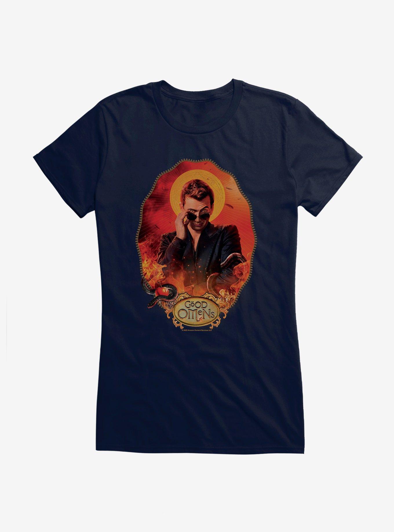 Good Omens Crowley Portrait Girls T-Shirt