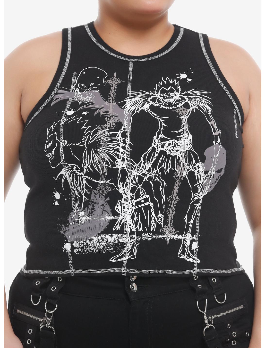 Death Note Ryuk Outline Ribbed Girls Crop Tank Top Plus Size, MULTI, hi-res