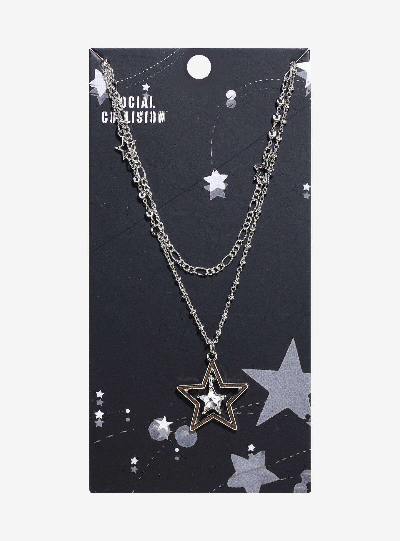 Social Collision Star Layered Necklace Set, , hi-res