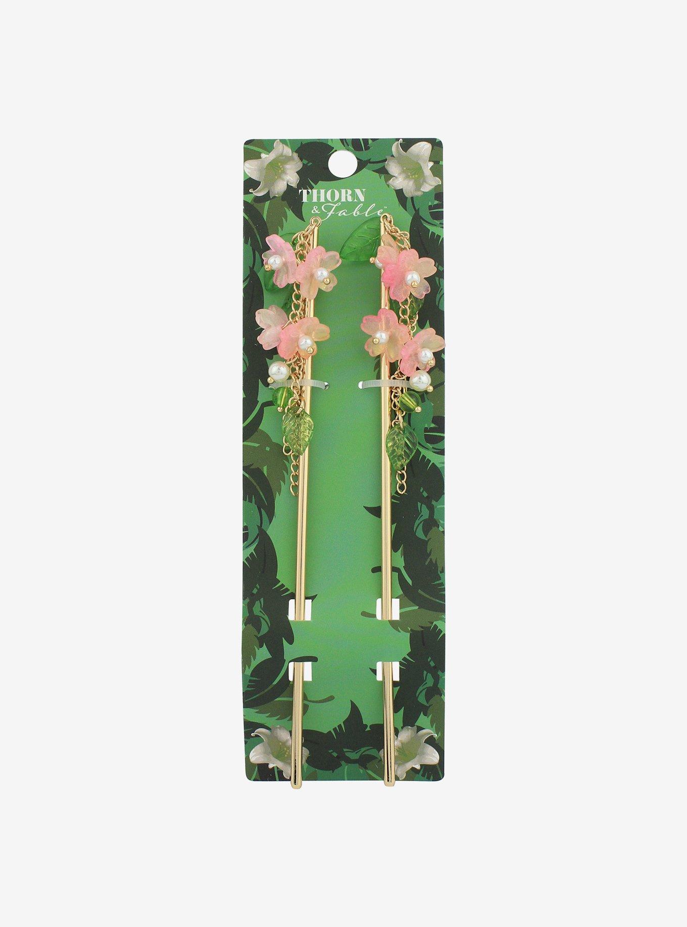 Thorn & Fable Cherry Blossom Hair Stick Set, , hi-res