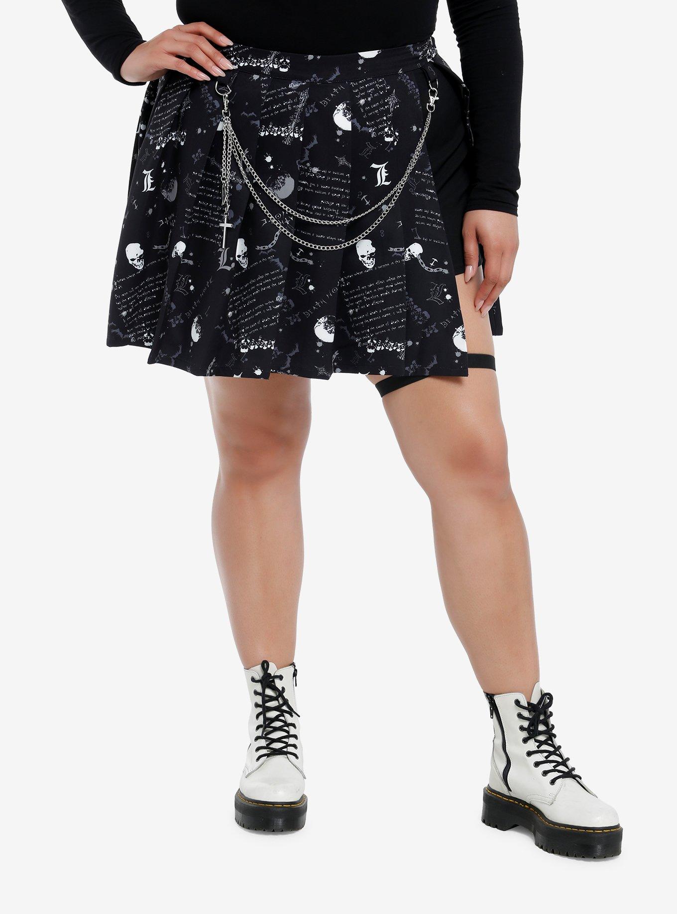 Death Note Garter Skort Plus Size, MULTI, hi-res