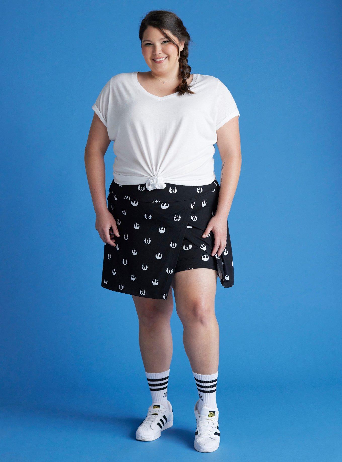 Her Universe Star Wars Icons Asymmetrical Athletic Skort Plus Size Her Universe Exclusive