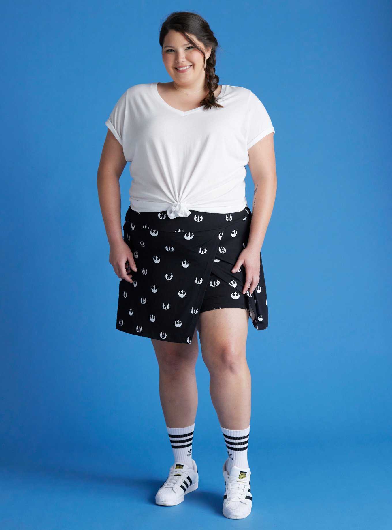 Her Universe Star Wars Icons Asymmetrical Athletic Skort Plus Size Her Universe Exclusive, , hi-res