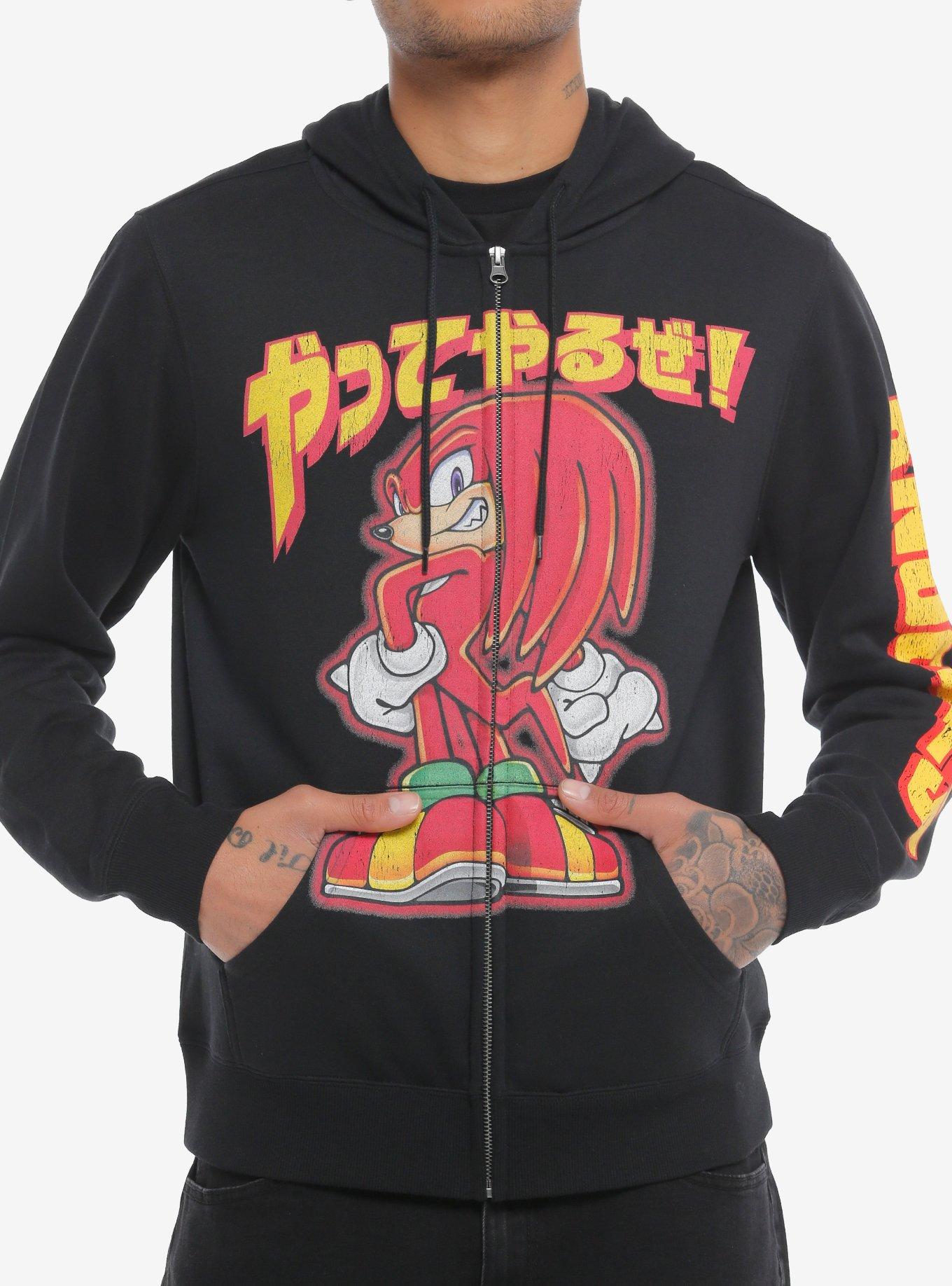 Sonic The Hedgehog Knuckles Vintage Japanese Hoodie, BLACK, hi-res