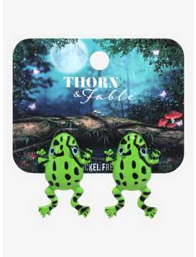 Thorn & Fable Spotted Frog Biting Earrings, , hi-res