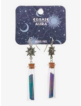 Cosmic Aura Crystal Drop Sun Earrings, , hi-res