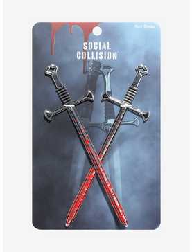 Social Collision Bloody Sword Hair Stick Set, , hi-res