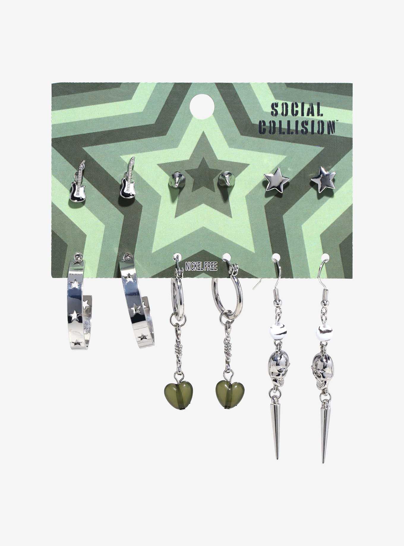 Social Collision Rockstar Grunge Earring Set, , hi-res