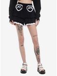 Sweet Society® Black & White Ruffle Lolita Girls Lounge Shorts, BLACK, hi-res