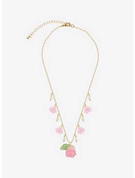 Sweet Society Pink Floral Charm Necklace, , hi-res