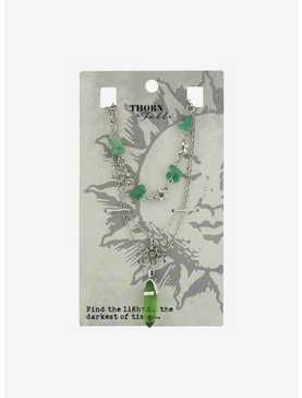 Thorn & Fable Green Celestial Stone Necklace Set, , hi-res