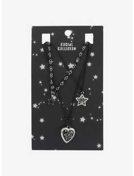 Social Collision Star Heart Necklace Set, , hi-res