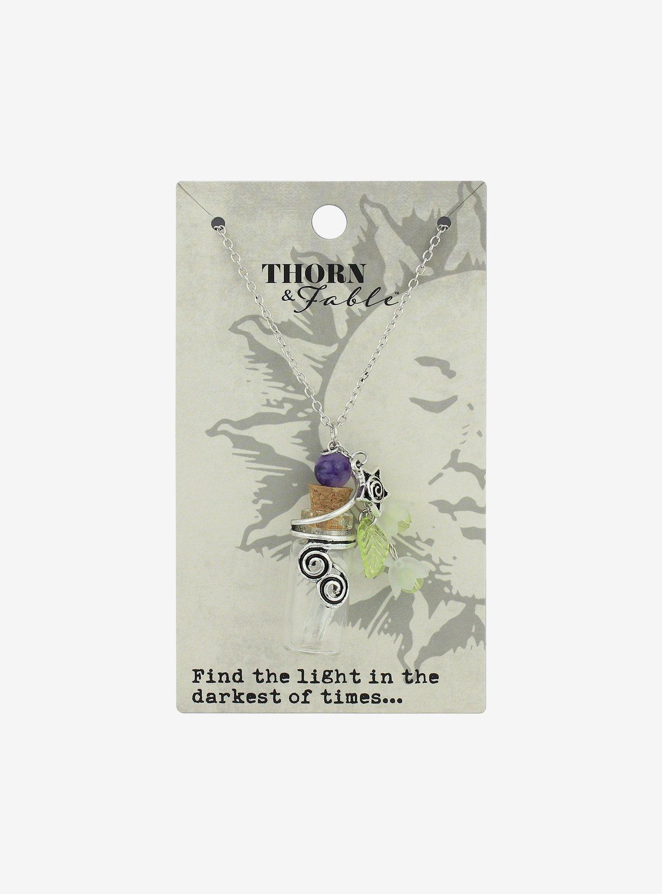 Thorn & Fable Flower Star Jar Necklace, , hi-res