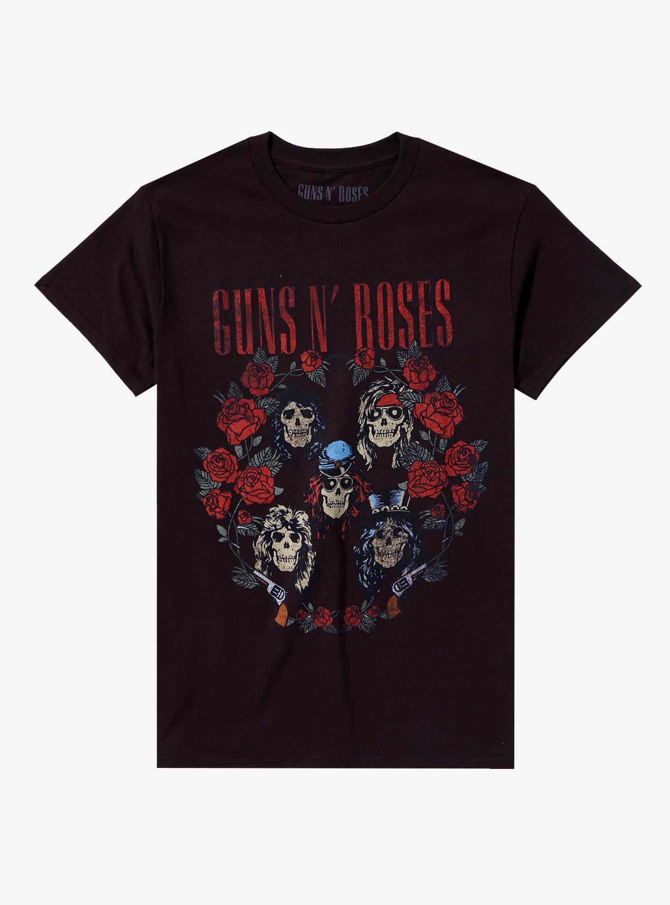 Guns N' Roses Appetite For Destruction Skulls Boyfriend Fit Girls T-Shirt, , hi-res