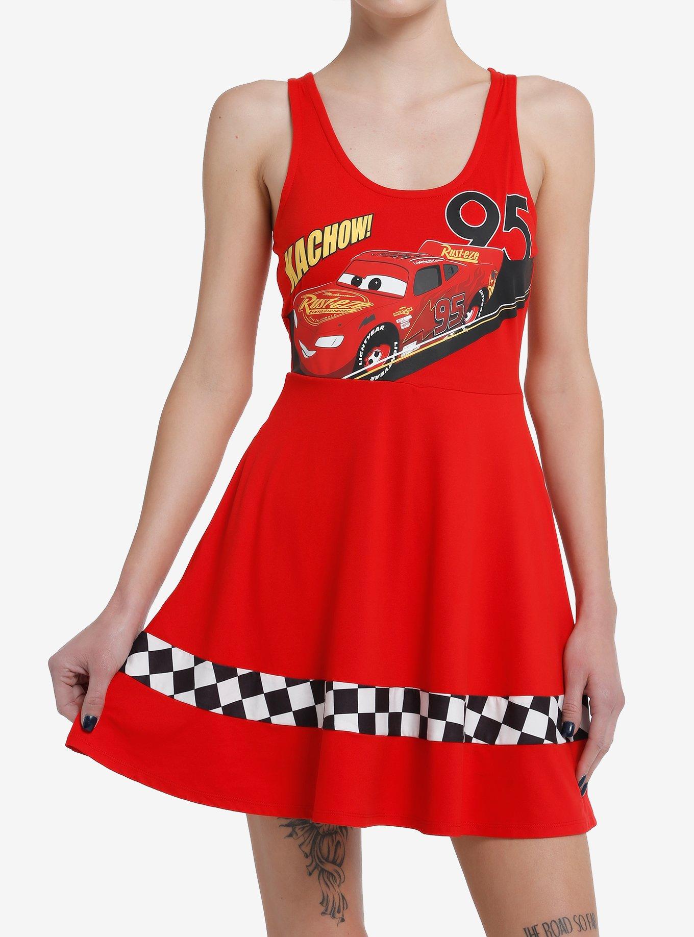 Disney Pixar Cars Lightning McQueen Athletic Dress Hot Topic