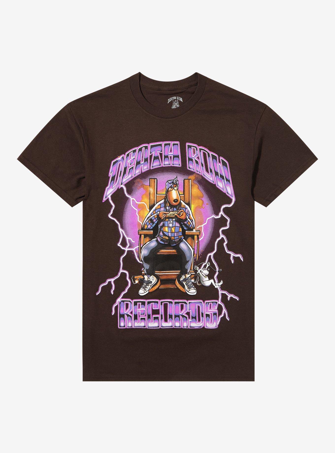 Death Row Records Dog Electric Chair T-Shirt, BROWN, hi-res
