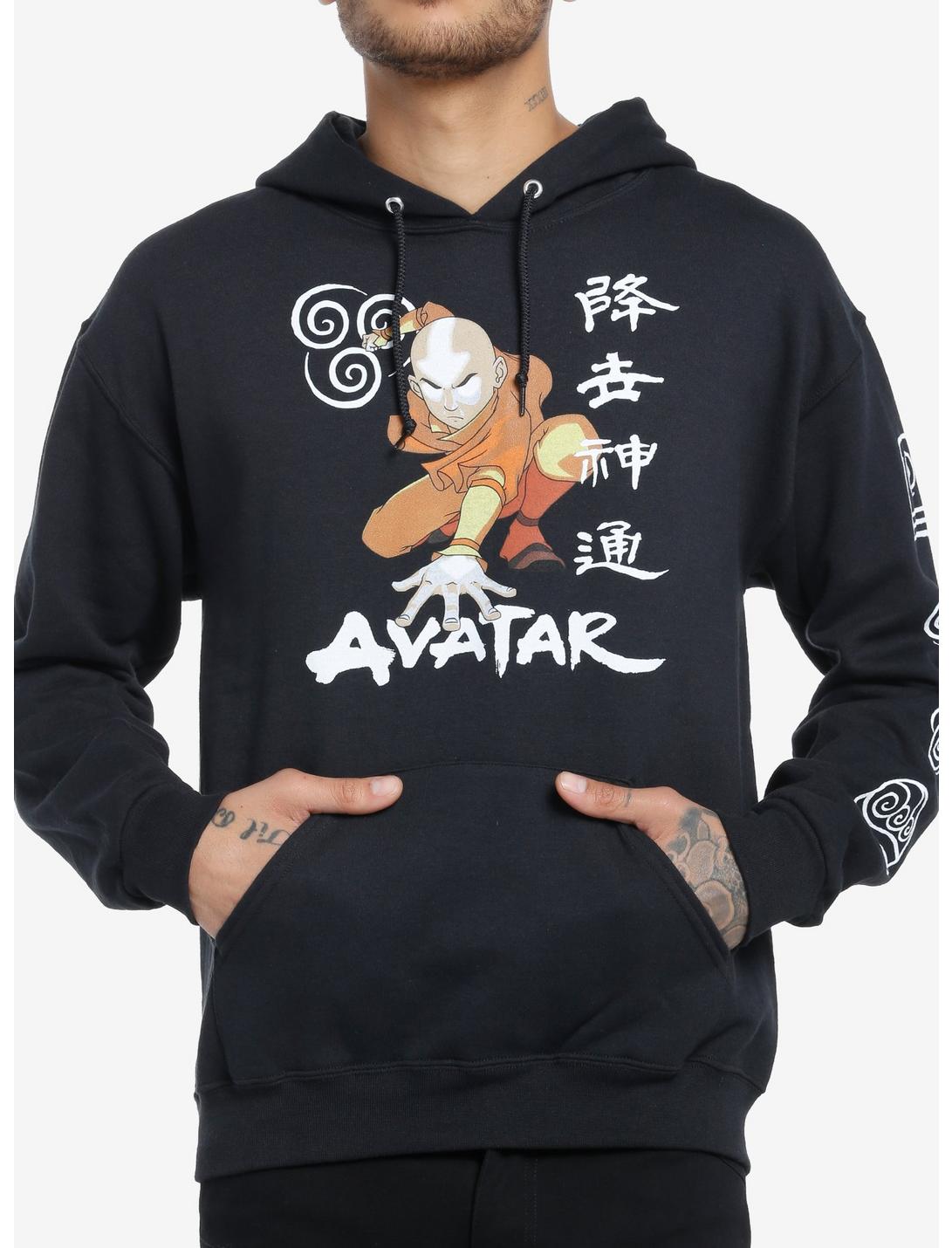Avatar: The Last Airbender Aang Avatar State Hoodie, BLACK, hi-res