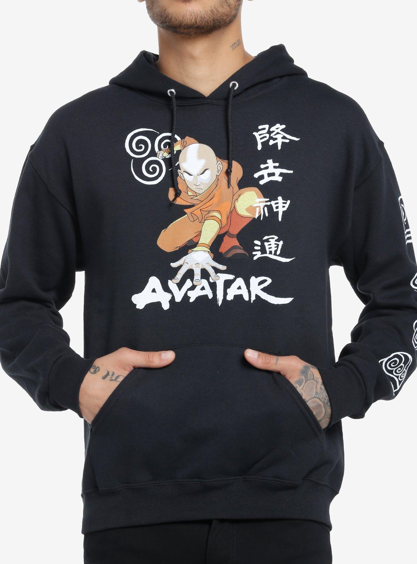 Avatar: The Last Airbender Aang Avatar State Hoodie, BLACK, hi-res