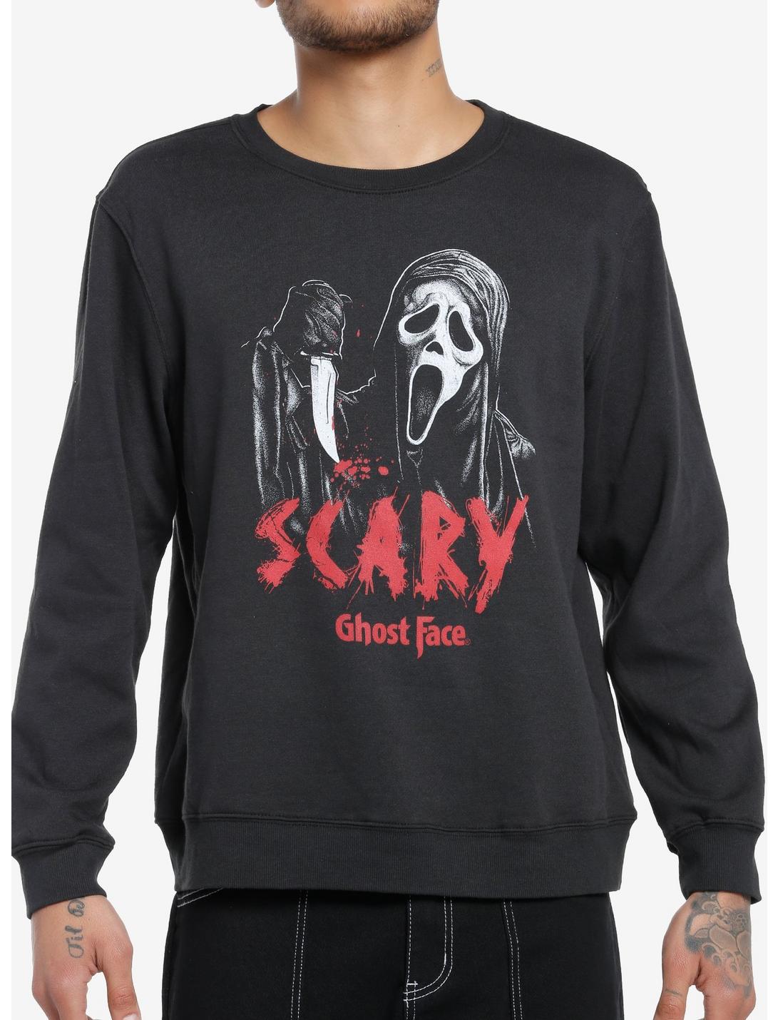 Scream Ghost Face Scary Sweatshirt, BLACK, hi-res