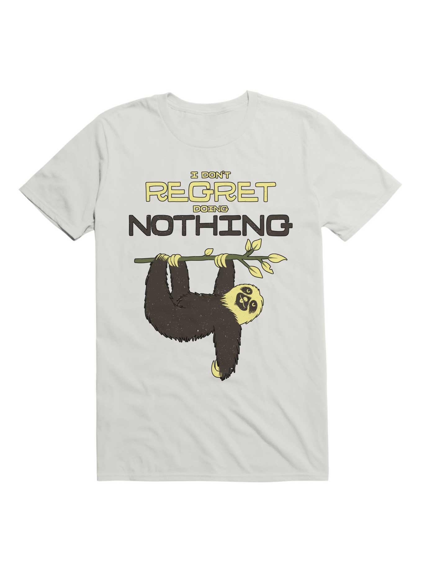 I Don't Regret Doing Nothing Lazy Sloth T-shirt T-Shirt, , hi-res