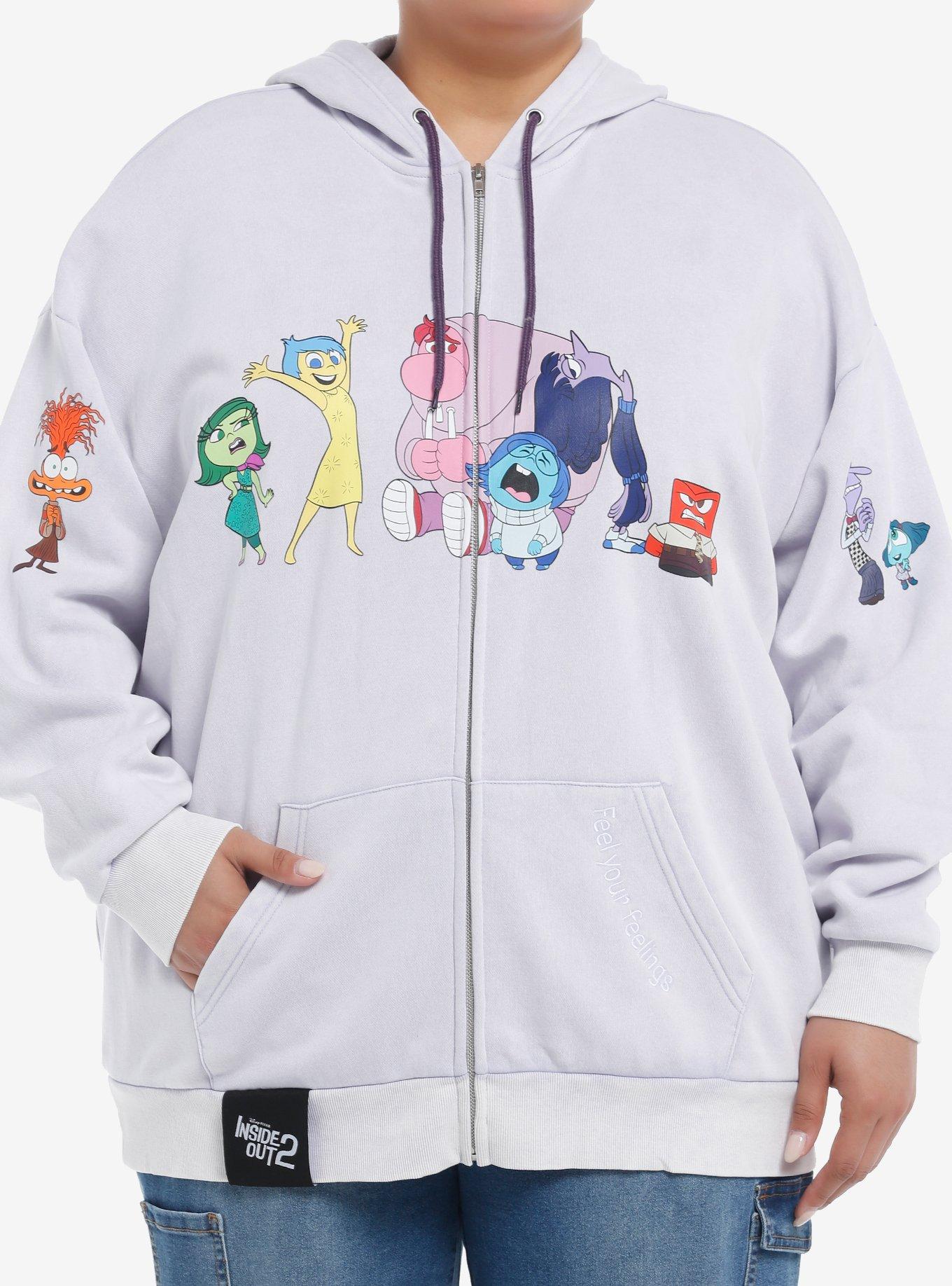 Her Universe Disney Pixar Inside Out 2 Emotions Oversized Hoodie Plus Size, MULTI, hi-res