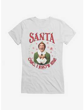Elf Santa OMG, I Know Him! Girls T-Shirt, , hi-res