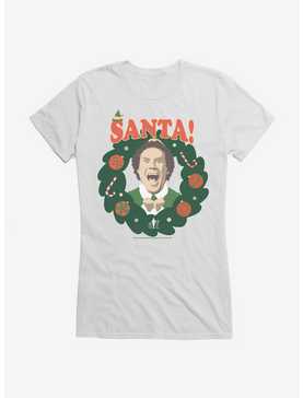 Elf Santa Buddy Wreathe Girls T-Shirt, , hi-res