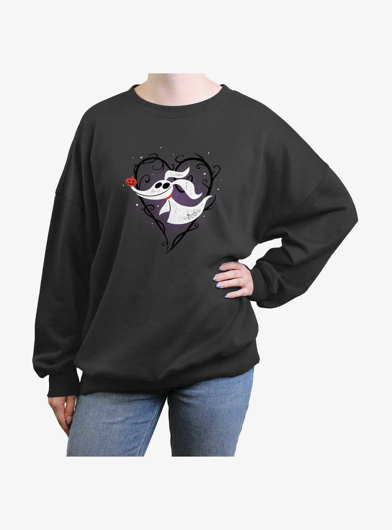 Disney The Nightmare Before Christmas Zero Beware Of Dog Girls Oversized Sweatshirt, , hi-res