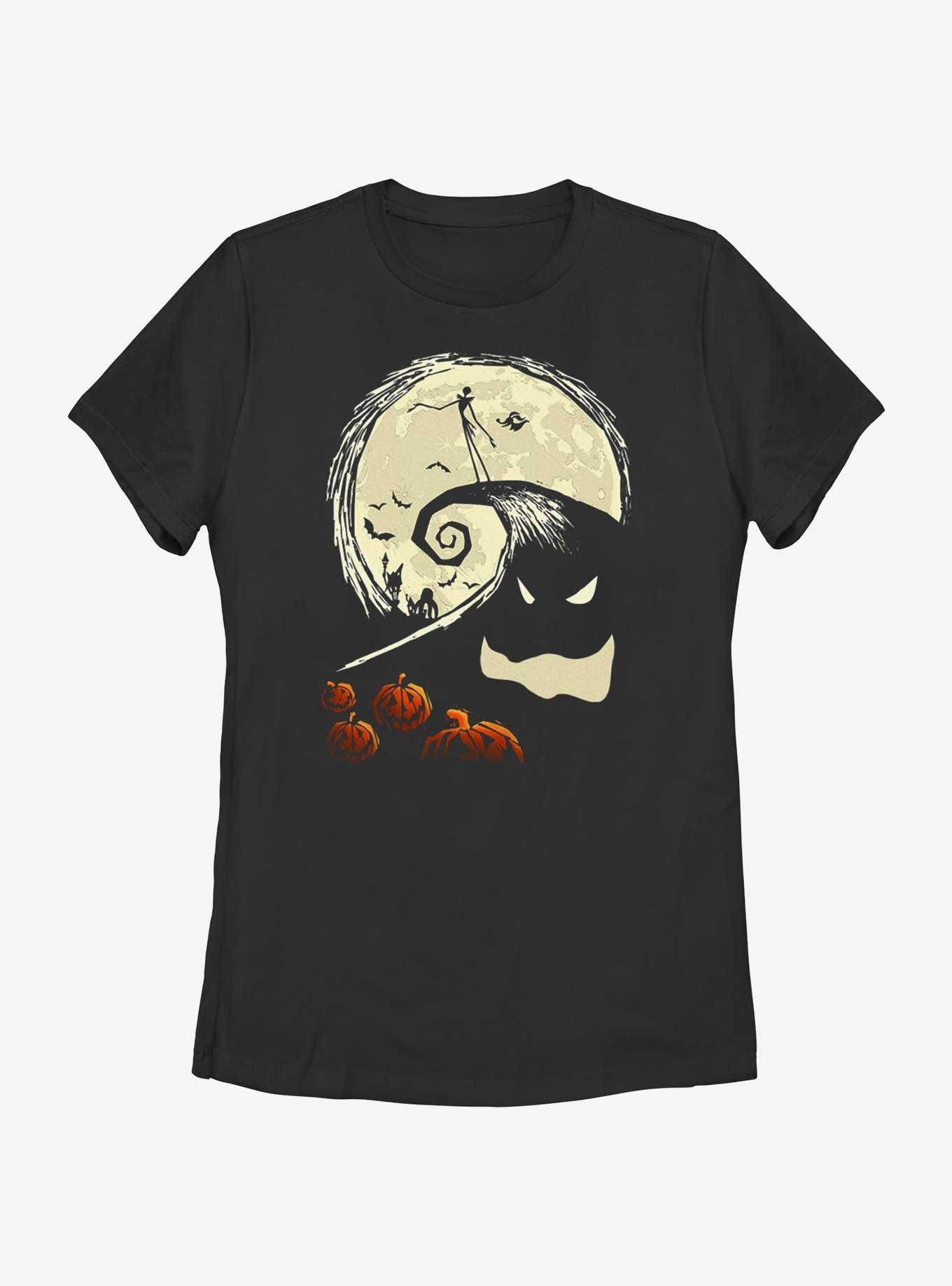 Disney The Nightmare Before Christmas Jack On Pumpkin Hill Womens T-Shirt, BLACK, hi-res