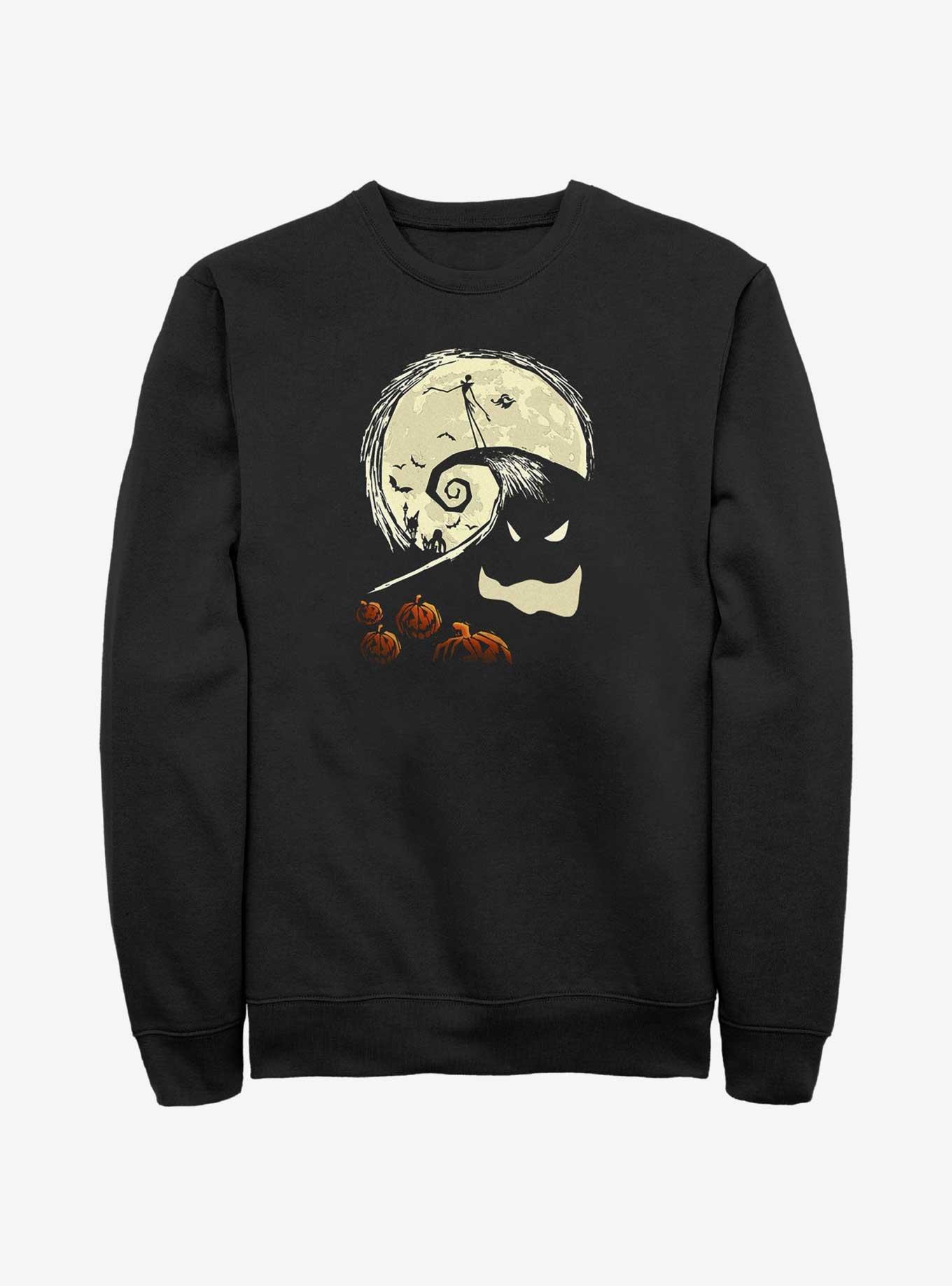 Disney The Nightmare Before Christmas Jack On Pumpkin Hill Sweatshirt, BLACK, hi-res