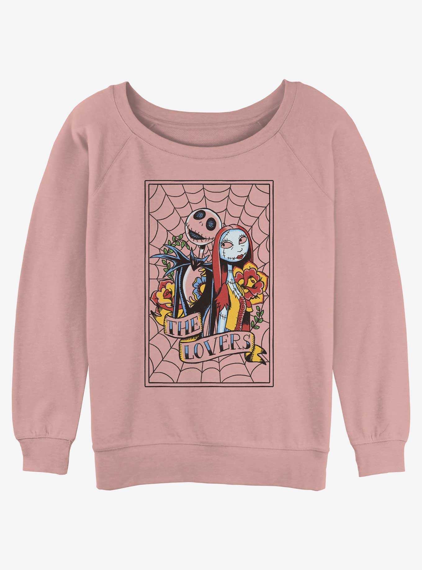 Disney The Nightmare Before Christmas Jack and Sally The Lovers Womens Slouchy Sweatshirt, , hi-res