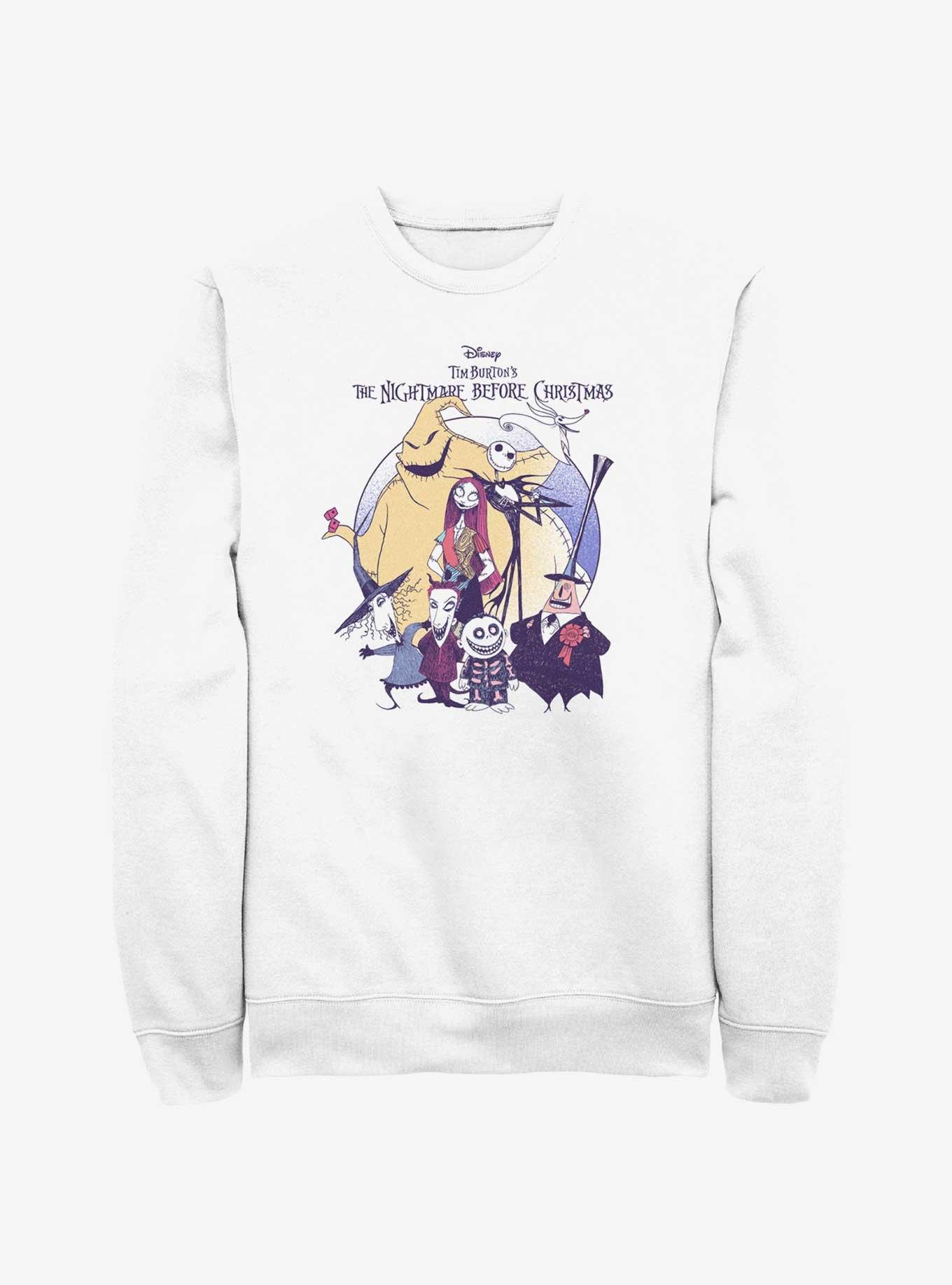 Disney The Nightmare Before Christmas Scary Squad Sweatshirt, WHITE, hi-res