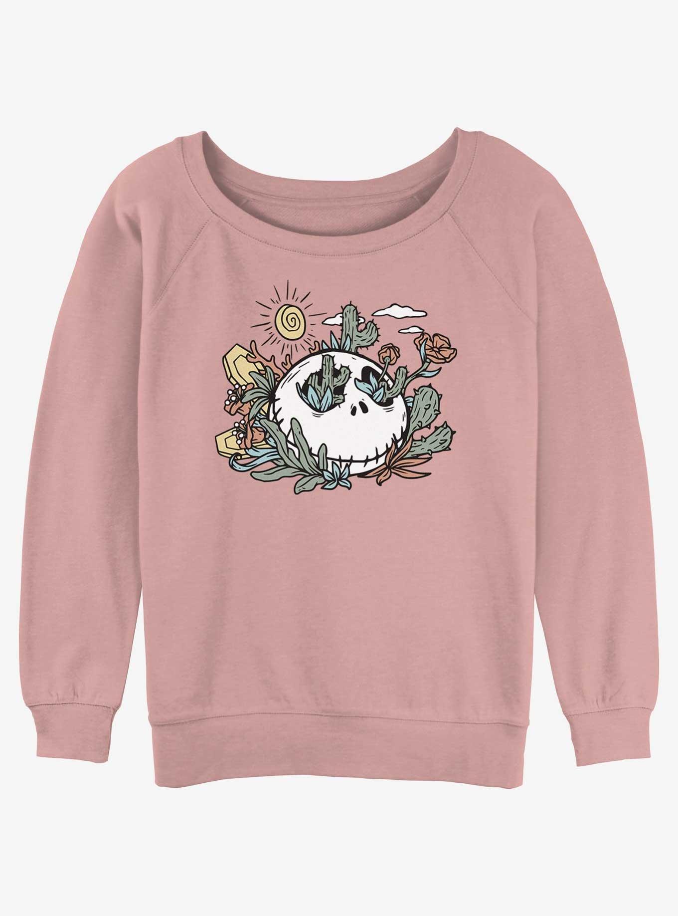 Disney The Nightmare Before Christmas Death Valley Womens Slouchy Sweatshirt, DESERTPNK, hi-res