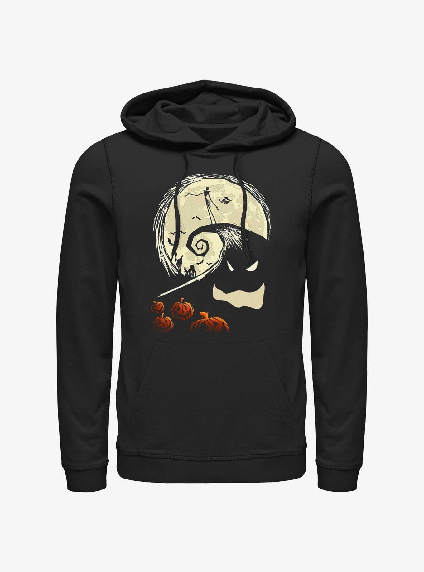 Disney The Nightmare Before Christmas Jack On Pumpkin Hill Hoodie, BLACK, hi-res