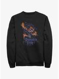Disney The Nightmare Before Christmas Pumpkin King Flames Sweatshirt, BLACK, hi-res