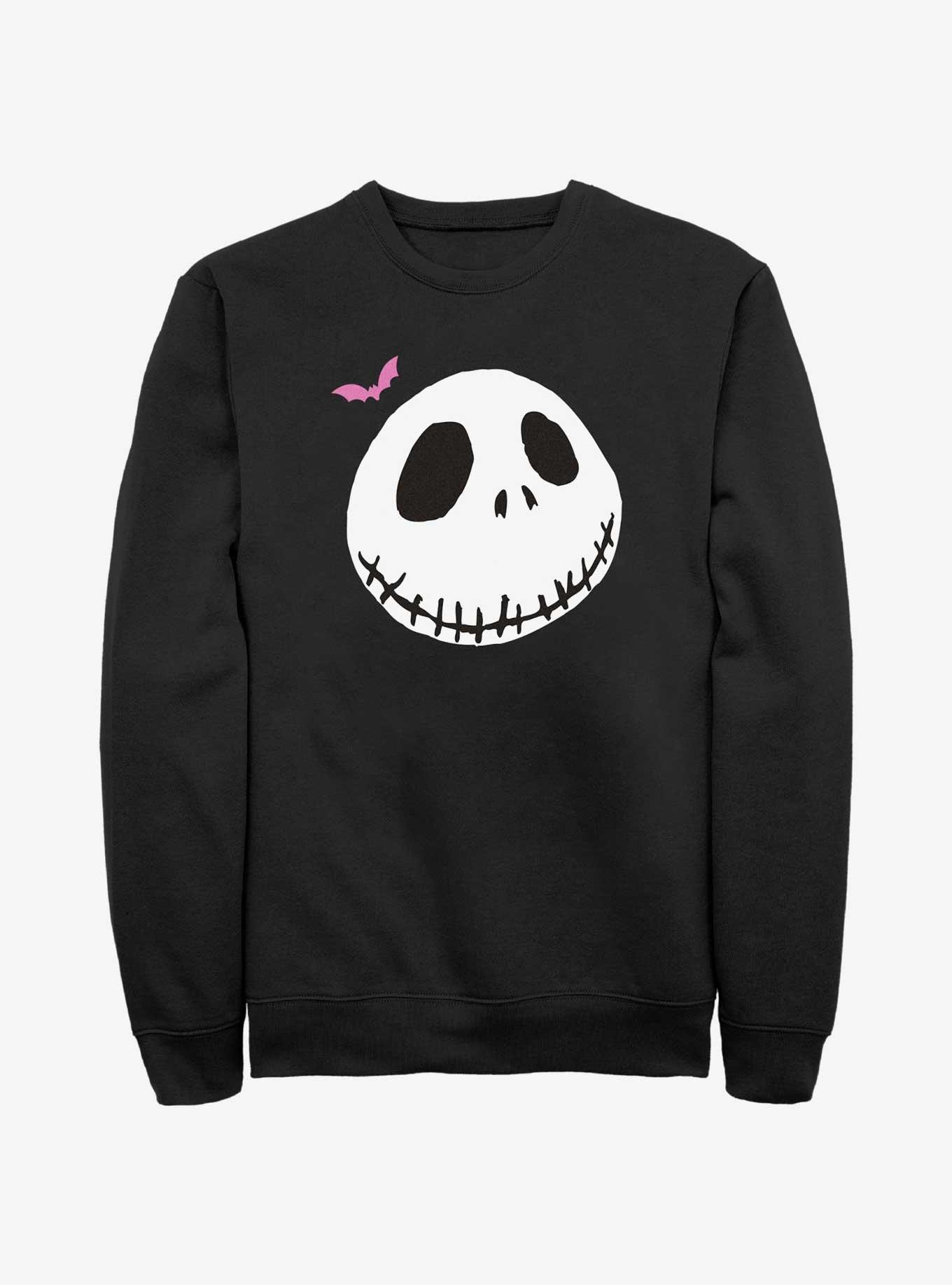 Disney The Nightmare Before Christmas Jack Skull Bat Sweatshirt, BLACK, hi-res