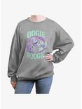 Disney The Nightmare Before Christmas Oogie Boogie Womens Oversized Sweatshirt, HEATHER GR, hi-res