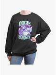 Disney The Nightmare Before Christmas Oogie Boogie Dice Womens Oversized Sweatshirt, CHARCOAL, hi-res