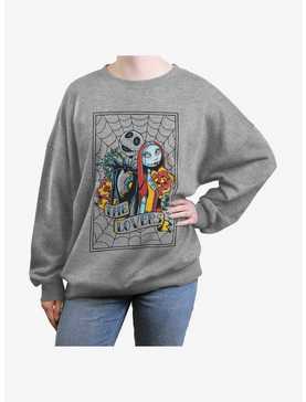 Disney The Nightmare Before Christmas Jack and Sally The Lovers Womens Oversized Sweatshirt, , hi-res