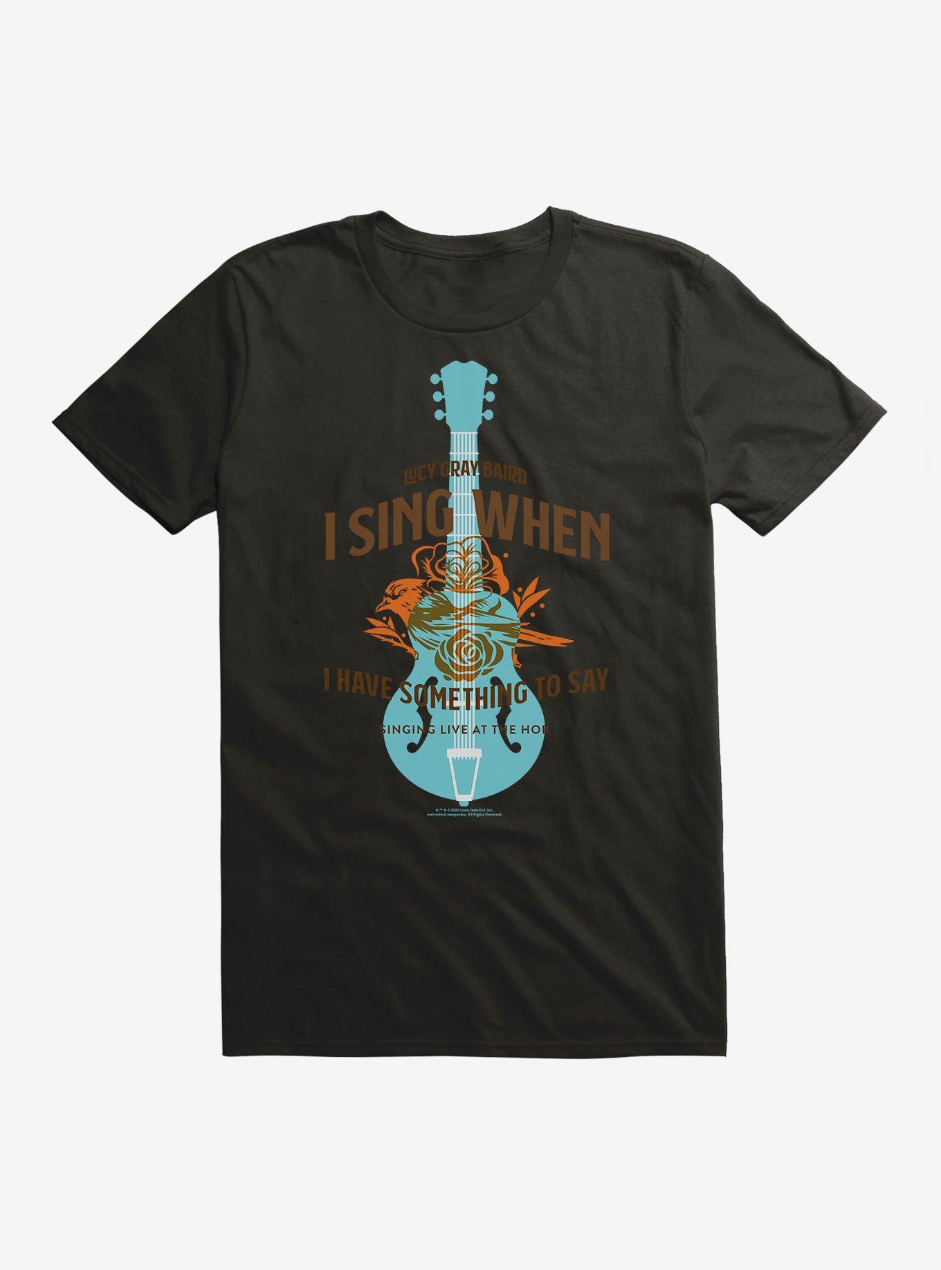 Hunger Games: The Ballad Of Songbirds And Snakes Lucy Gray Baird Guitar T-Shirt, , hi-res