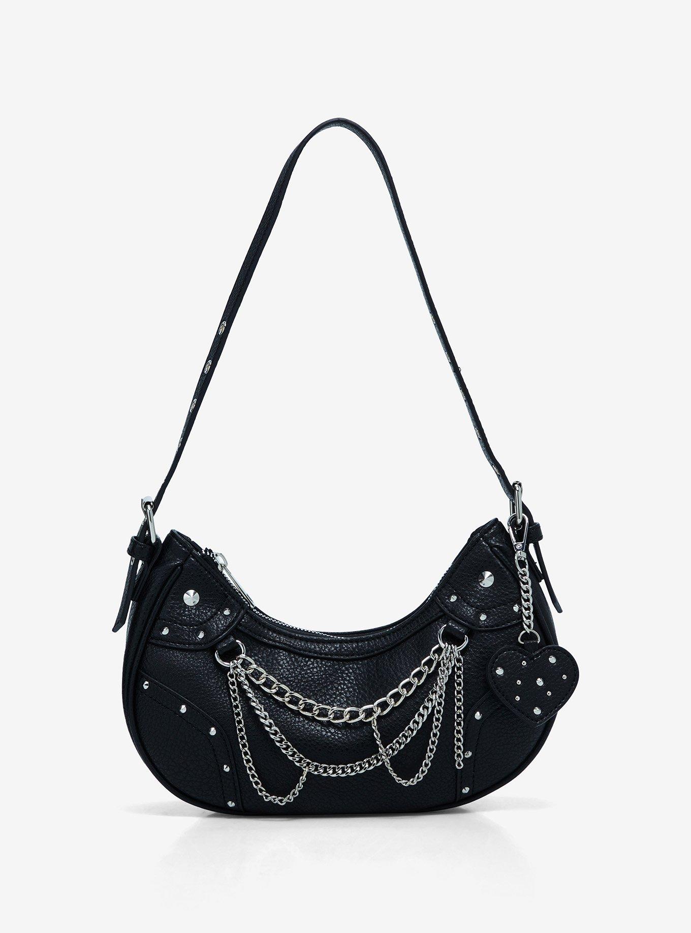 Social Collision® Stud Heart Key Chain Shoulder Bag, , hi-res