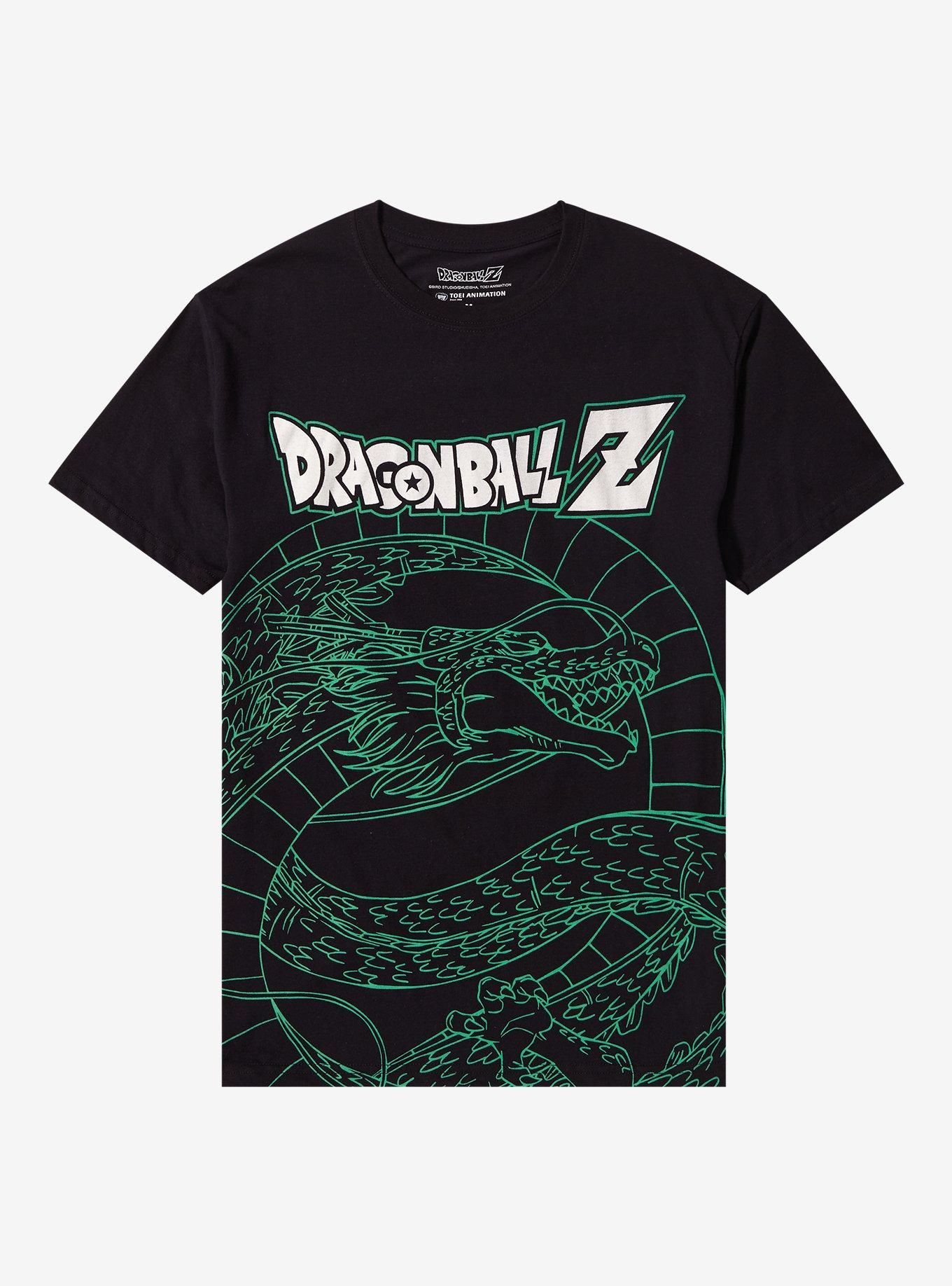 Dragon Ball Z Shenron Line Art T-Shirt, BLACK, hi-res