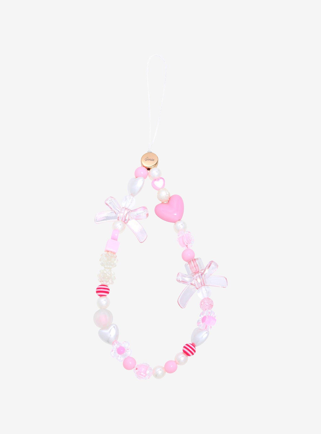 Sonix Pink Bow Phone Charm, , hi-res