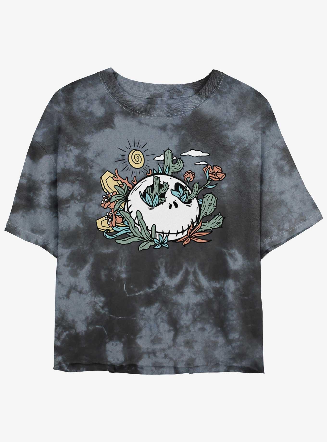 The Nightmare Before Christmas Death Valley Jack Girls Tie-Dye Crop T-Shirt, , hi-res