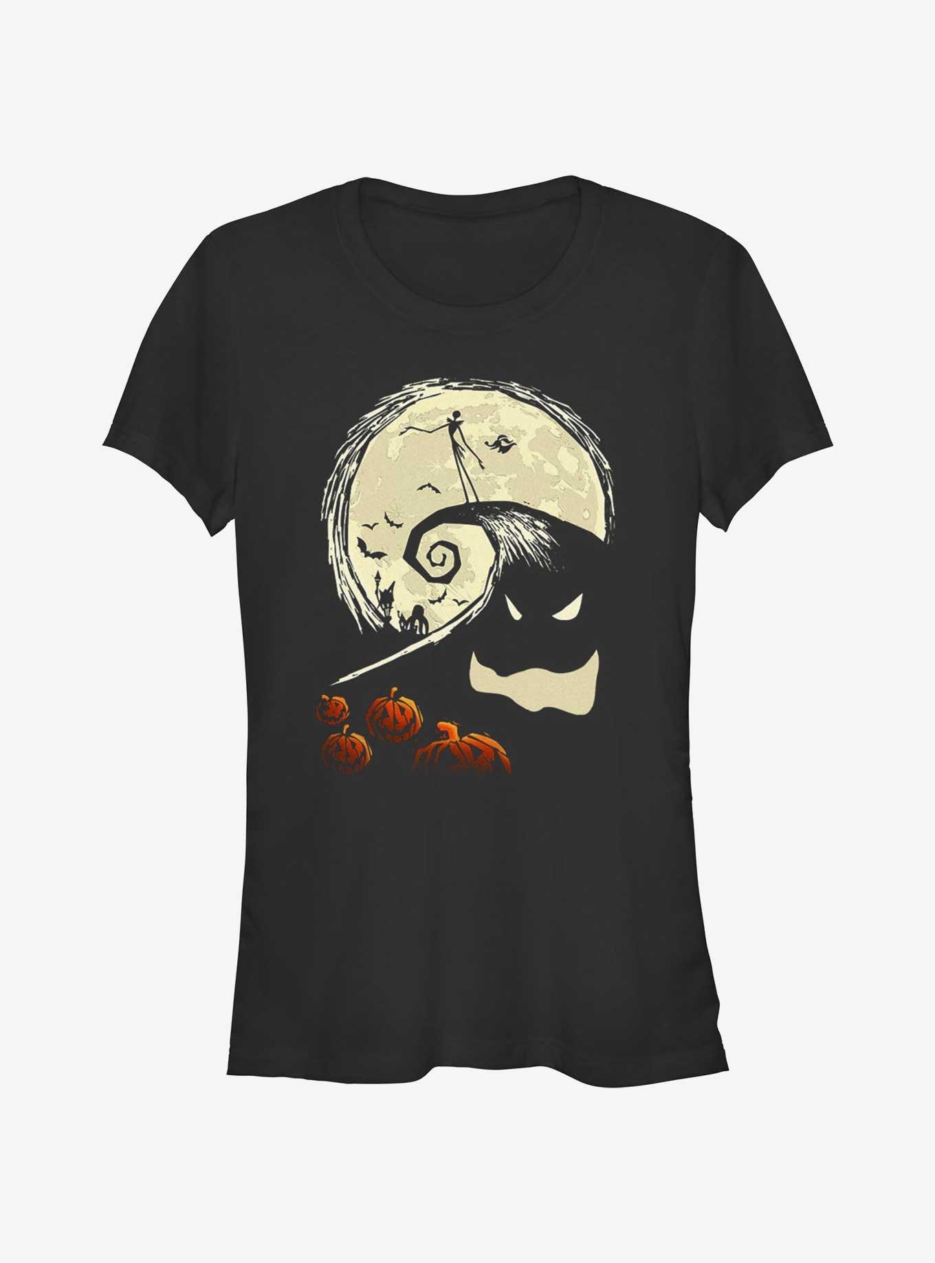 Disney The Nightmare Before Christmas Jack On Pumpkin Hill Girls T-Shirt, BLACK, hi-res